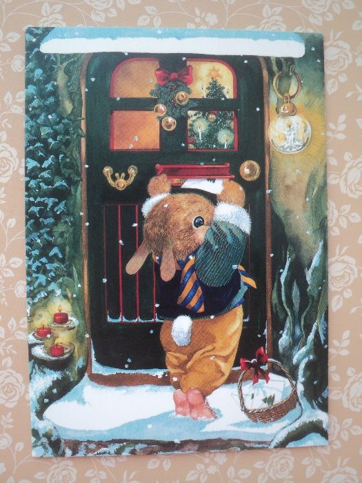 открытка Кролик С новым годом Рождество Франция