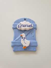 Elemento Decorativo com Nome Emanuel