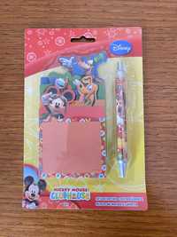 Bloco de notas e caneta Mickey Mouse