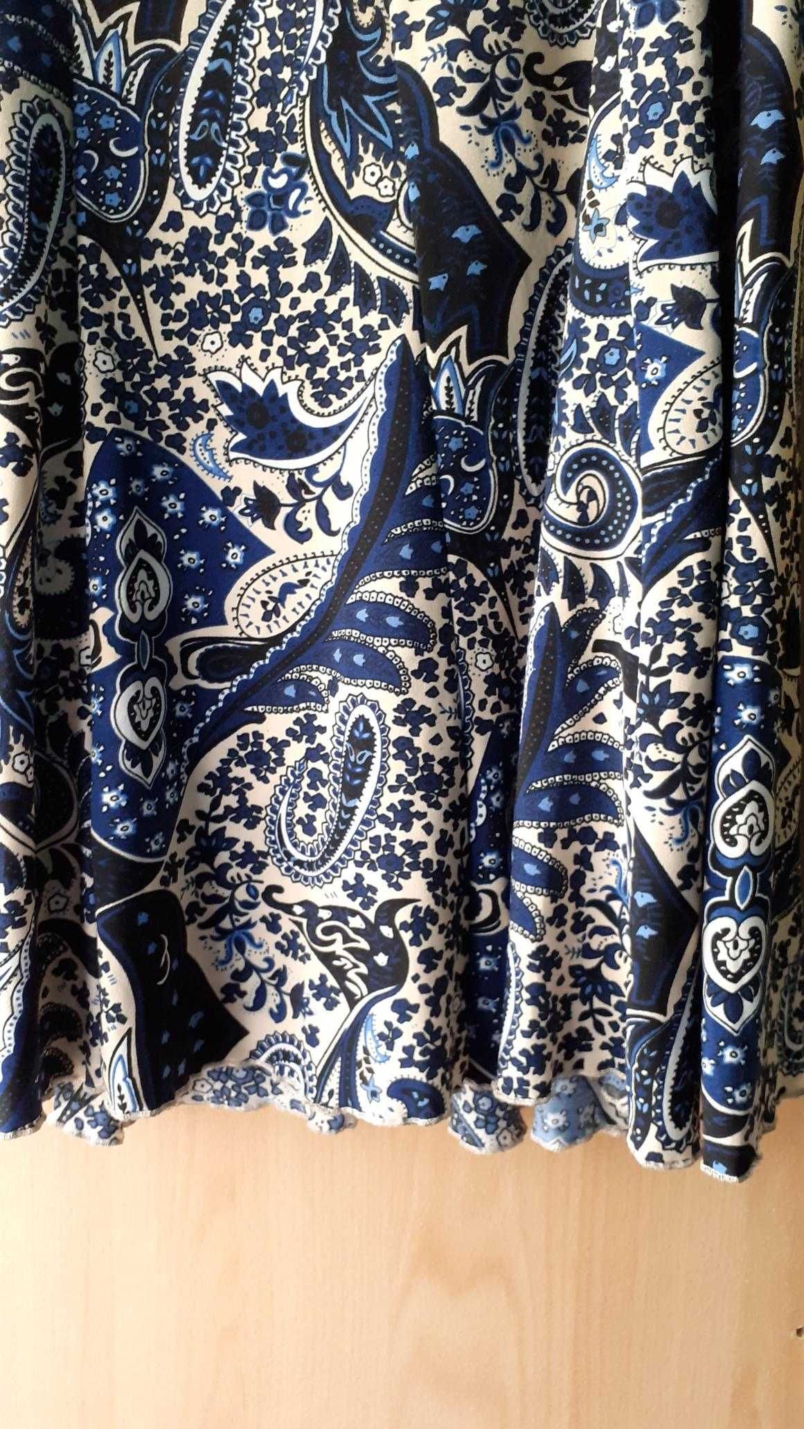 Saia azul com padrão 42 Formiga Dourada