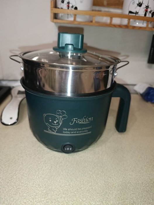 Електрична мультиварка рисоварка міні каструля 1,5л