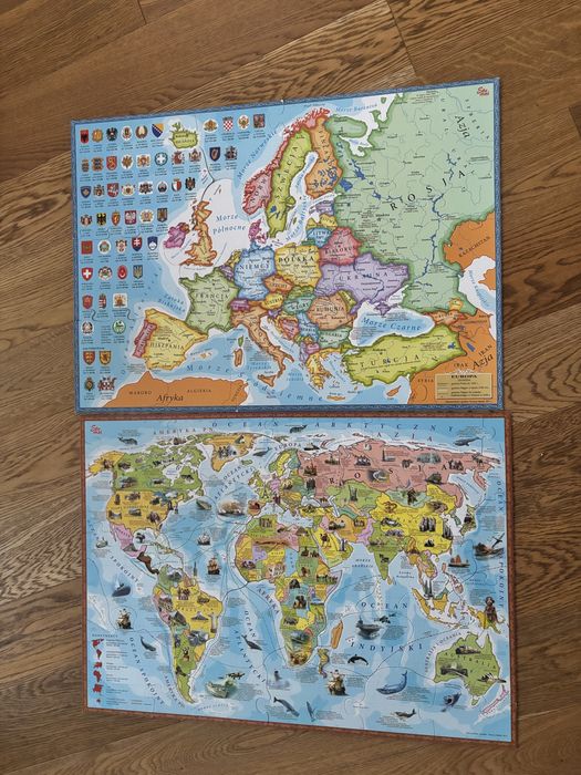 Ukladanka puzzle europa i świat