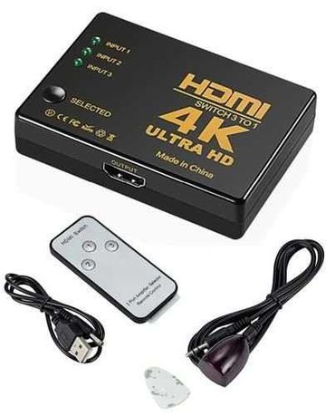 Switch HDMI 4K z pilotem Rozdzielacz HDMI portów