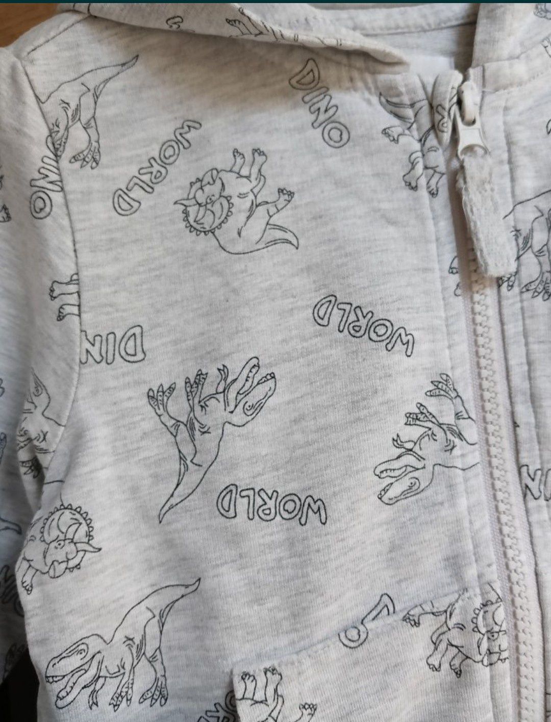 Wiosenna bluza chłopięca z kapturem r. 92/98, dinozaury, fajna