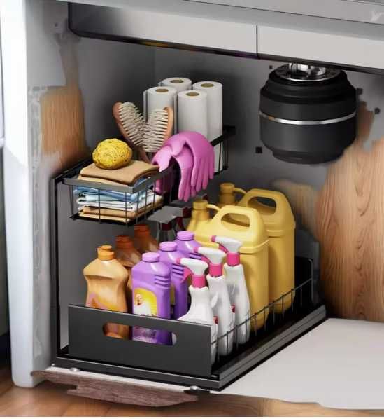 prateleira de arrumação e organização para produtos de cozinha