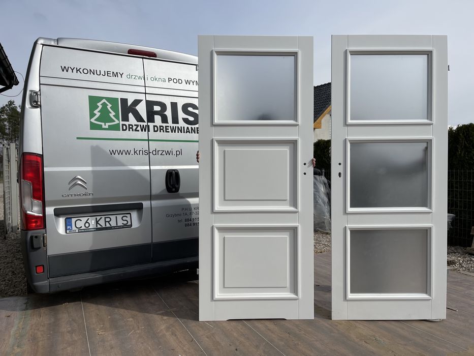 Drzwi drewniane retro Białe,czarne, NA KAŻDY WYMIAR CAŁA POLSKA