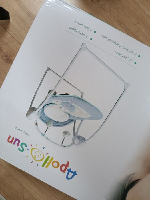 Bujaczek elektryczny leżaczek huśtawka niemowlęca Apollo Sun Nowa