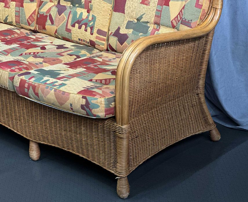 Плетений диван-трійка/трьохмісний садовий диван/садові меблі/крісла