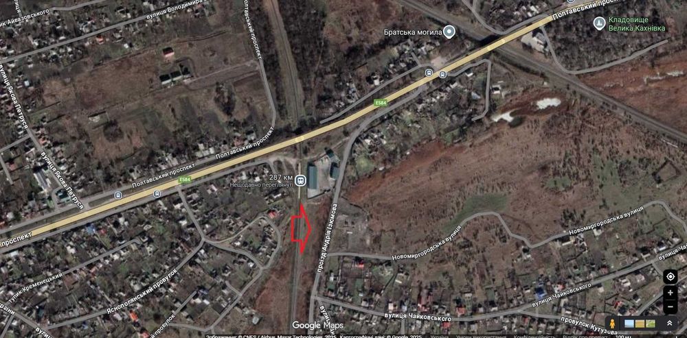 Фасад проїзду Андрія Ізюмова (р-н Залізничної ст. 287 км)