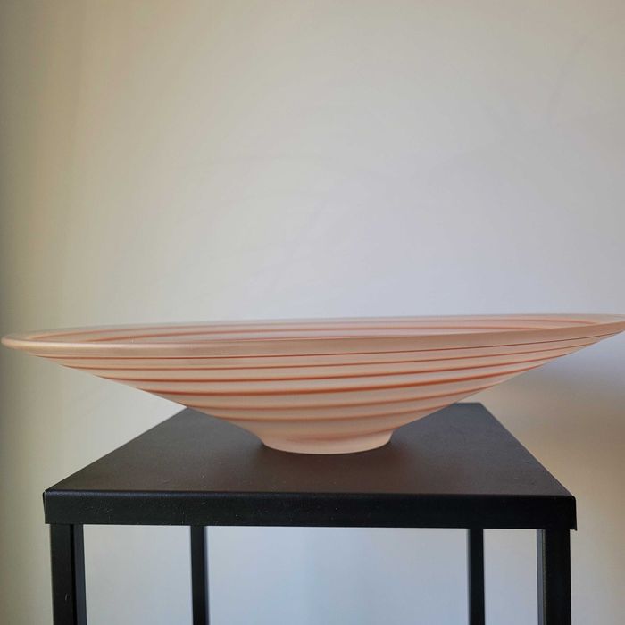 Szklana duża patera