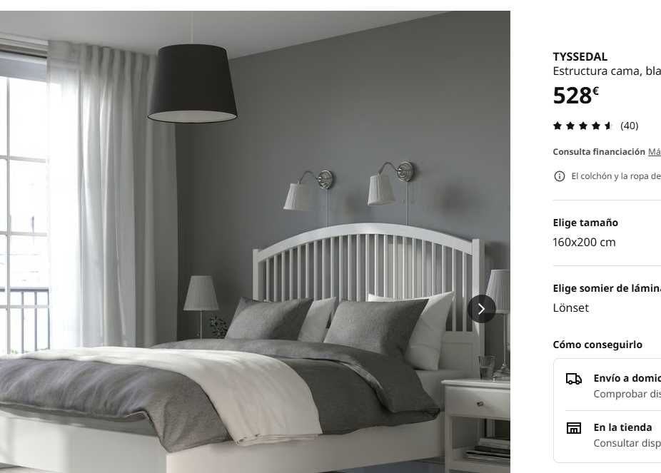 Cama casal IKEA Tyssedal 160X200