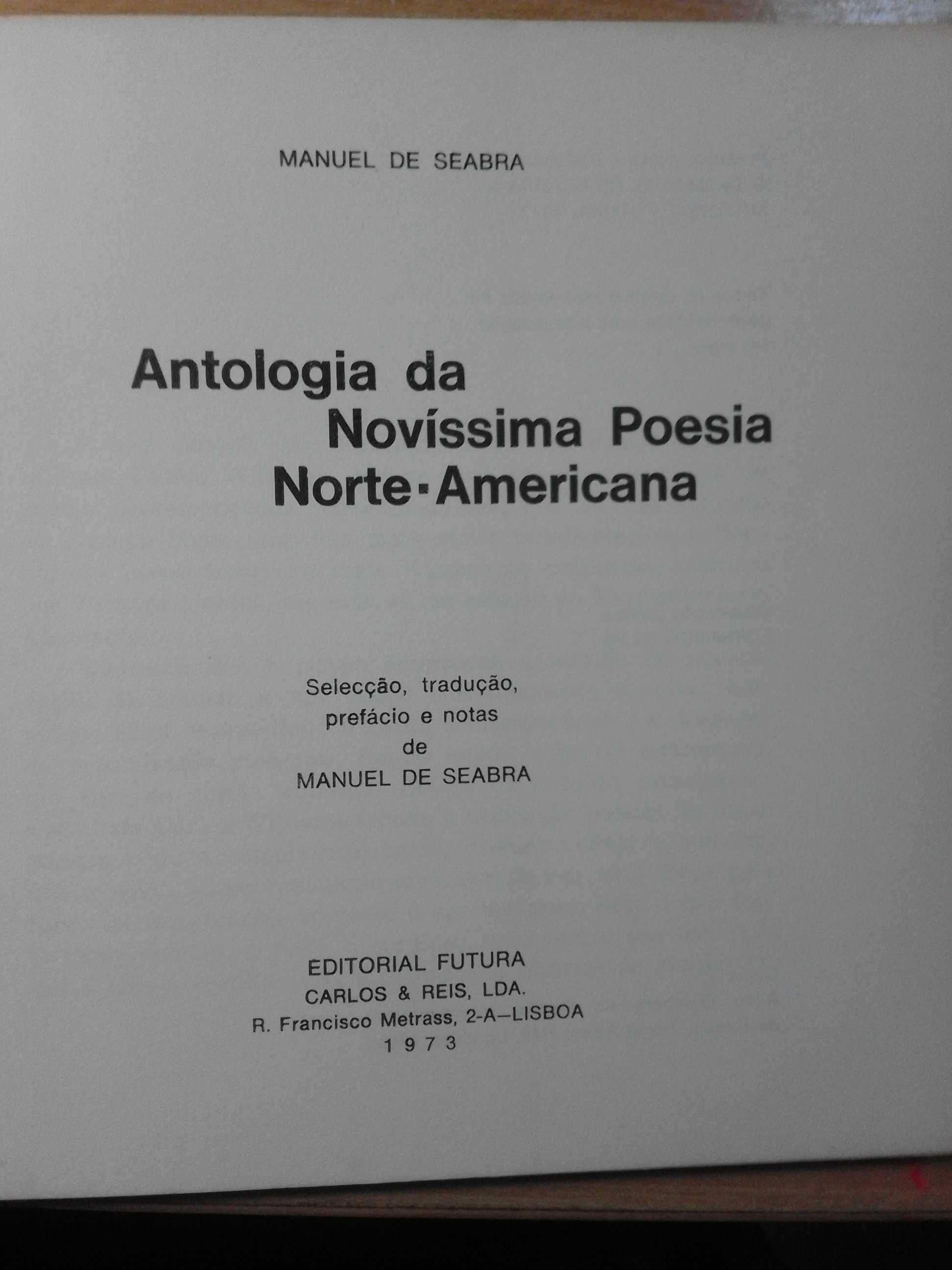 Antologia da Novíssima Poesia Norte Americana, seleção Manuel Seabra