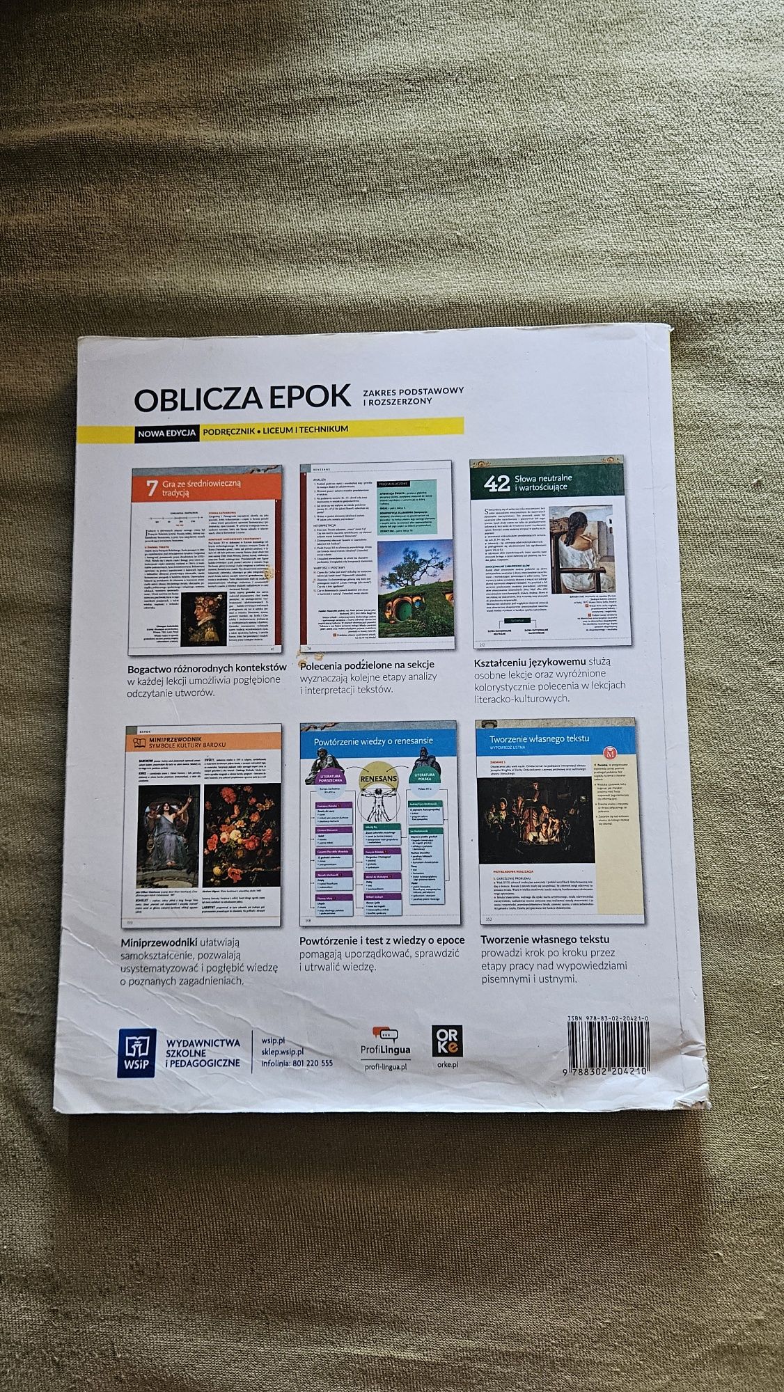 Podręcznik Język polski Oblicza Epok Nowa Edycja 1.2 WSiP