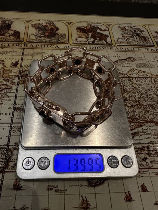 Золотой массивный мужской браслет 585