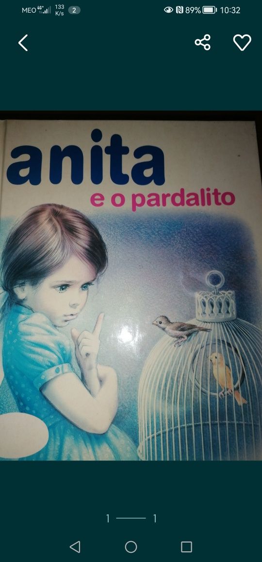 Livro Anita e o pardalito