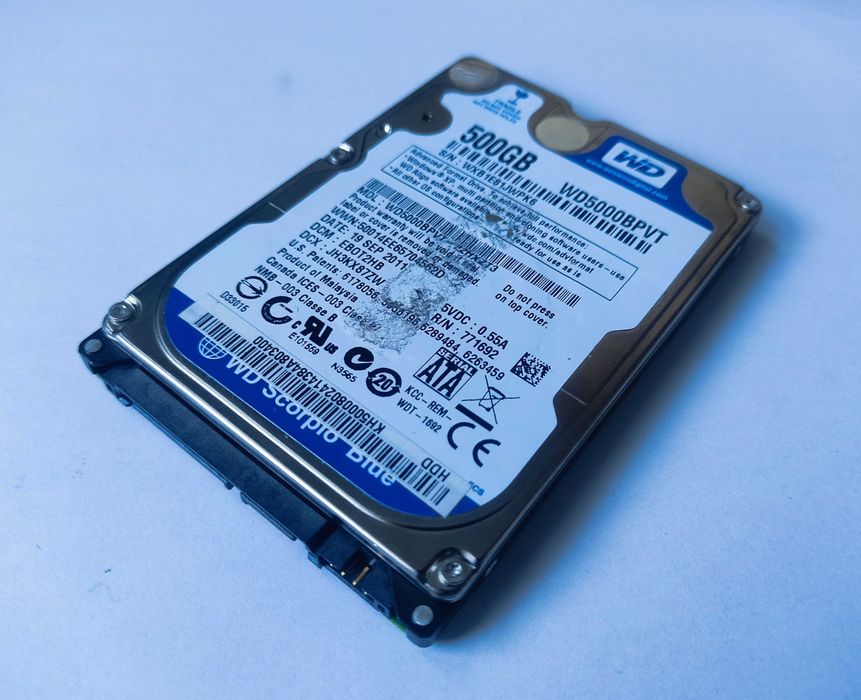 Dyski HDD 4x500GB dla laptopa od WD SEAGATE TOSHIBA HITACHI razem 2TB!