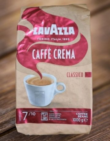 Кава Lavazza Caffe Crema Classico в зернах, 1кг.