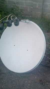 спутниковая антенна с тюнером пультом и штативом