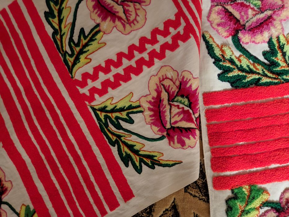Рушник вышитый в  технике «нетканый гобелен»