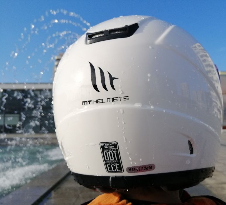 Capacete de mota infantil para criança MT Helmets Thunder Branco (M)