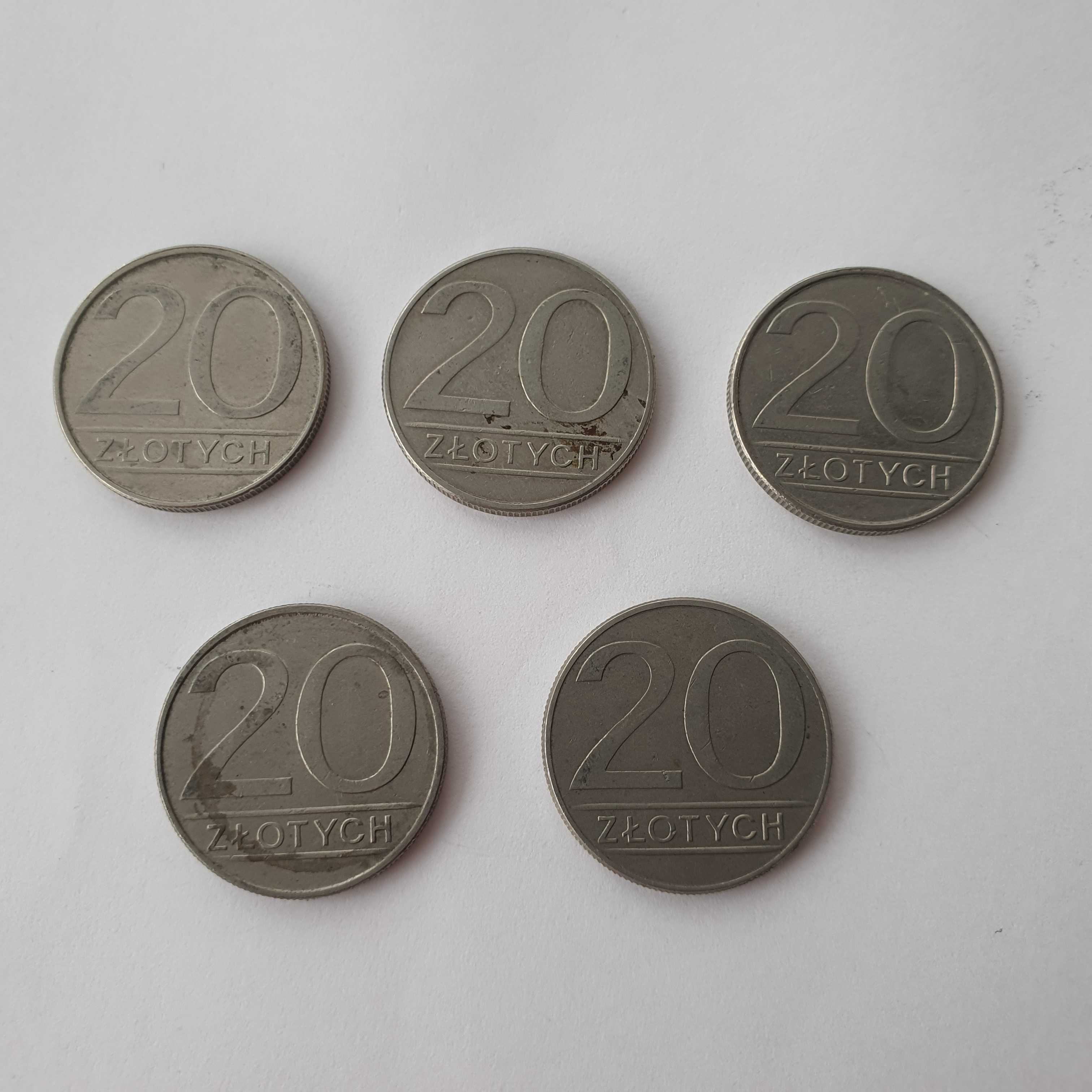 20 zł 1986 r. 5 szt okazja PRL moneta