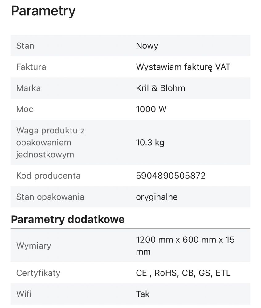 Grzejnik stalowo-panelowy kril blohm na podczerwień
