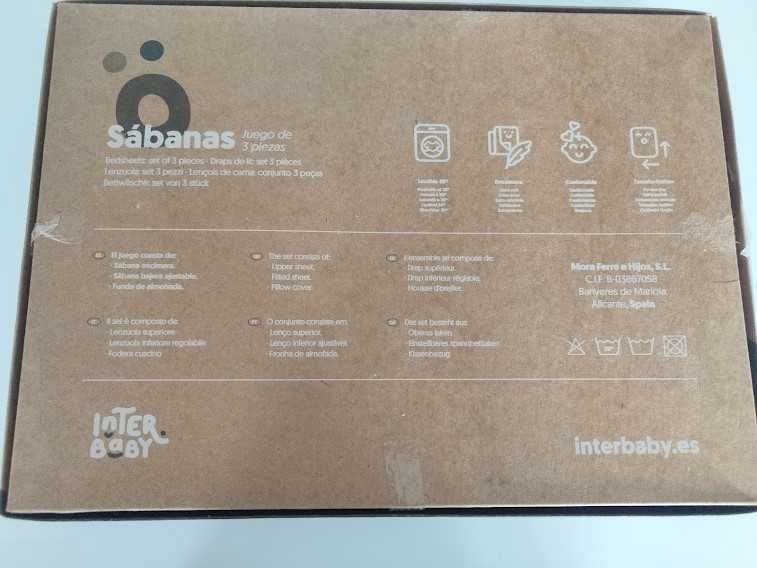 Pościel Do łóżeczka INTERBABY 120 x 60cm BAWEŁNA