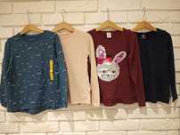 Zestaw bluzek z długim rękawem, H&M, Lindex, rozm 122/128