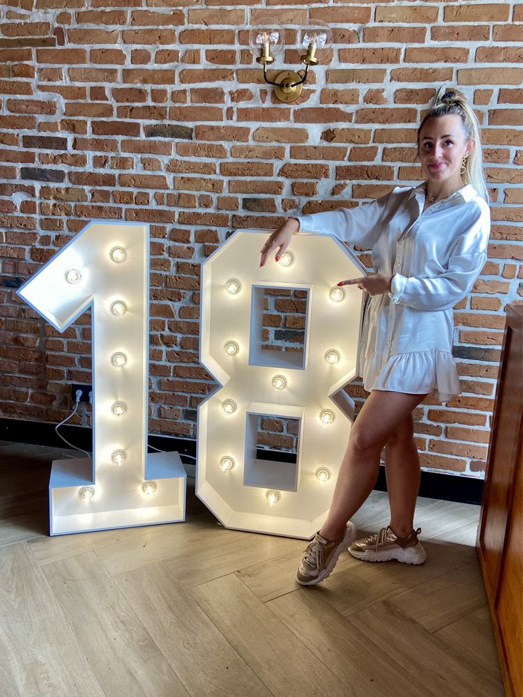 Cyfry Led 18 i inne Neon urodzinowy