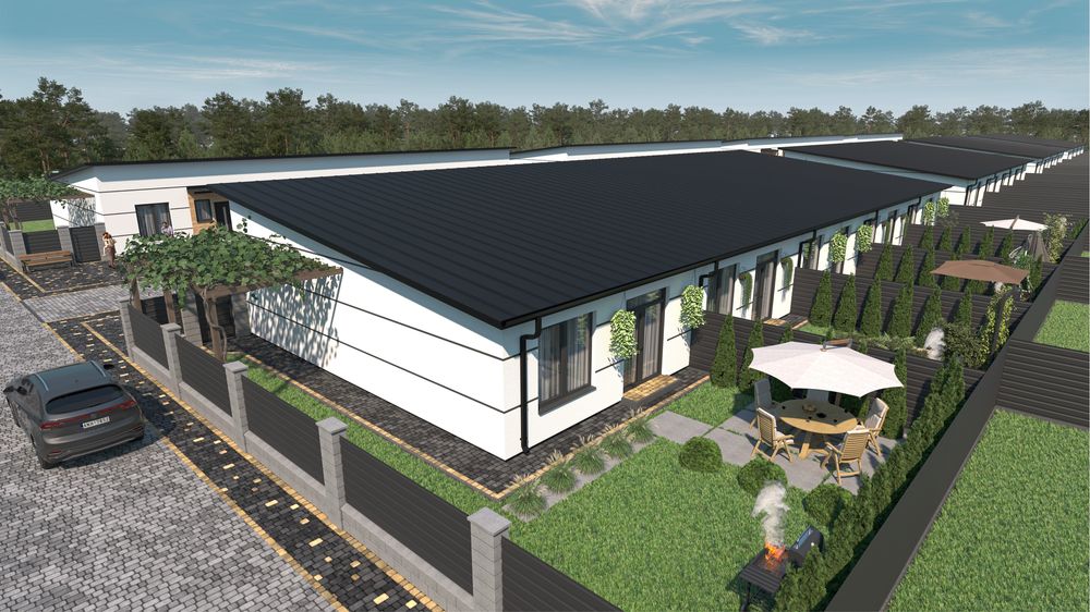 Таунхаус на 68 кв.м. з усіма комунікаціями та великим заднім двориком