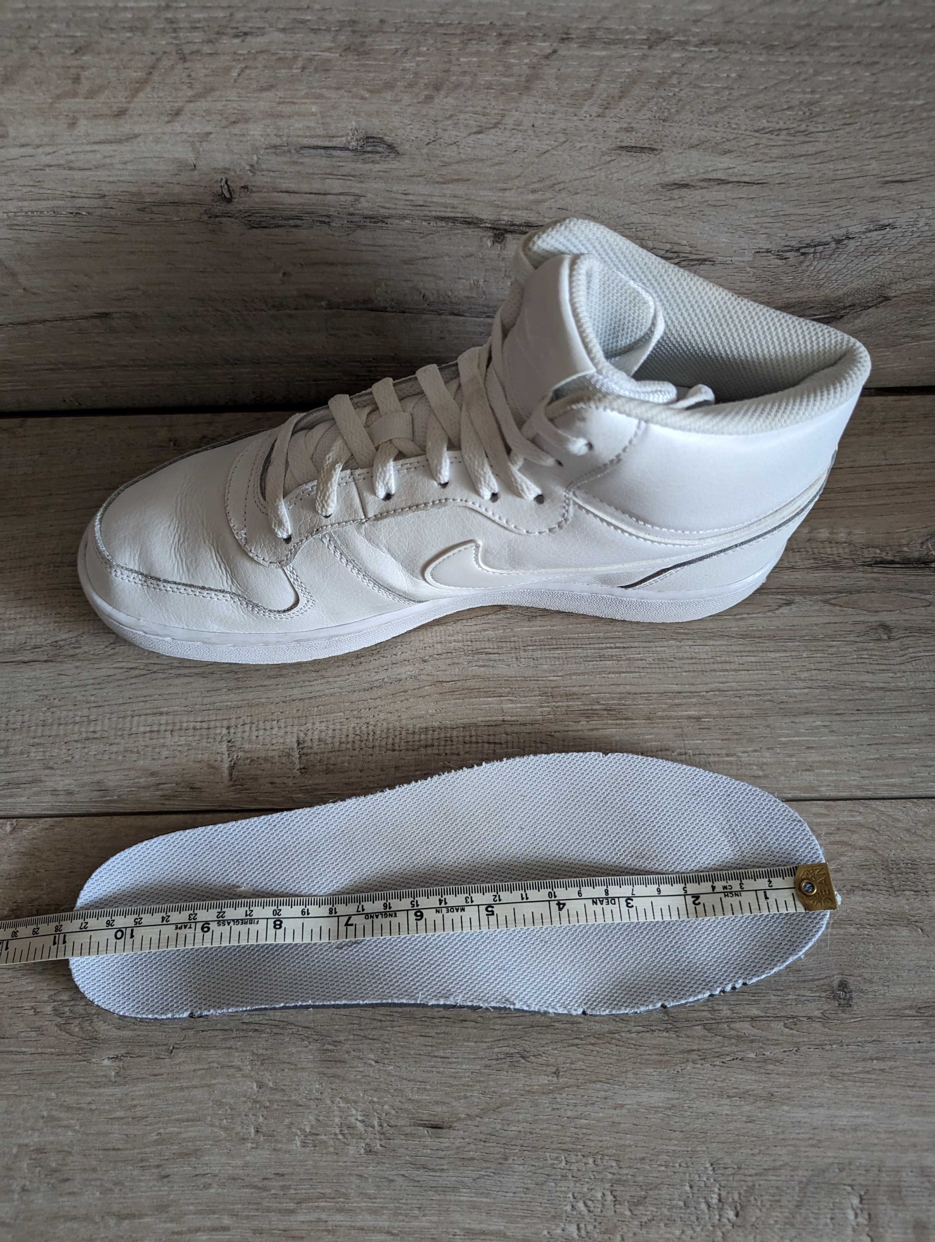 Кожаные высокие кроссовки хай топы б/у Nike Ebernon Mid 42-43р 27,5 см