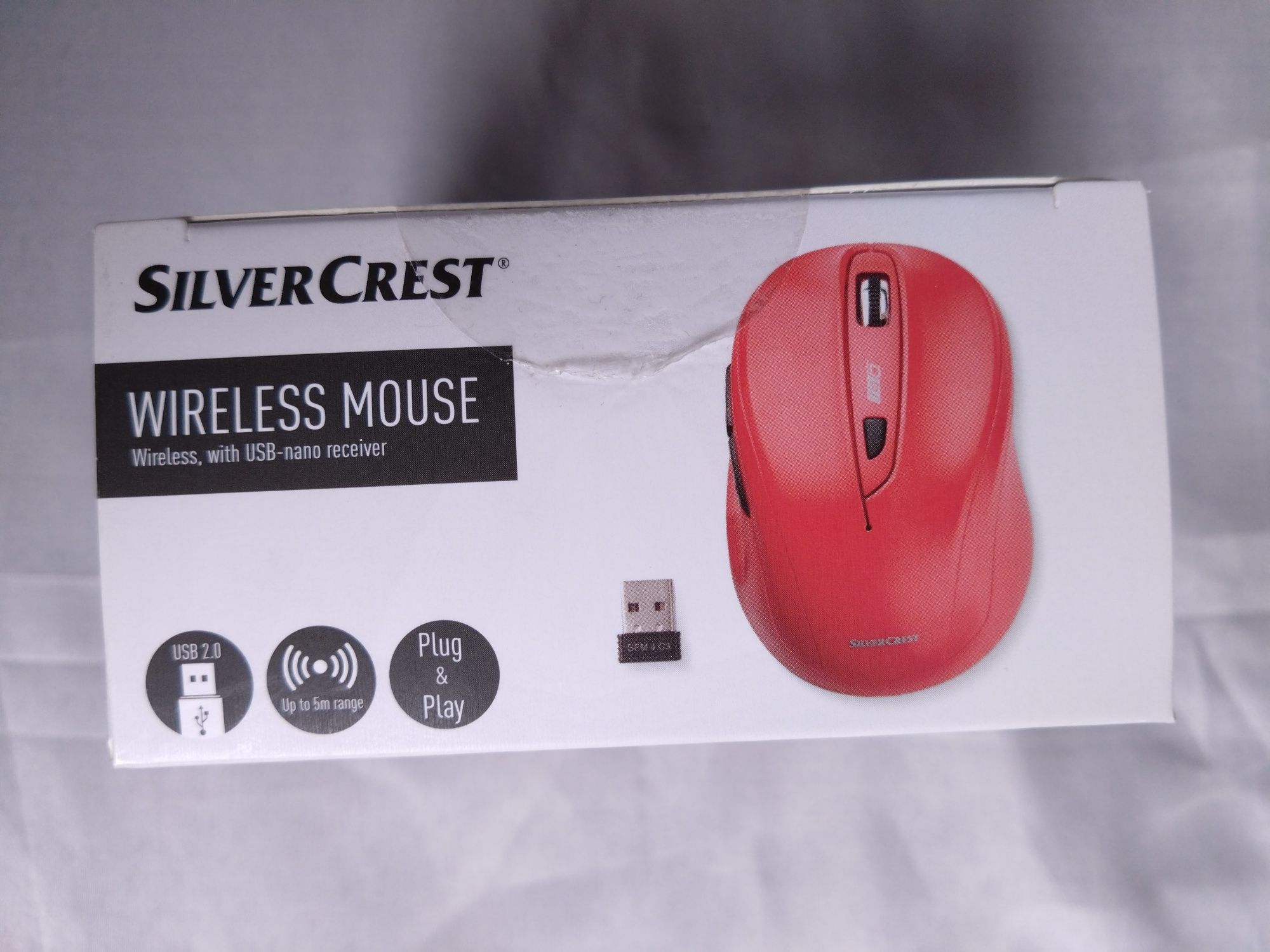 Myszka bezprzewodowa 5 przycisków silvercrest różowa