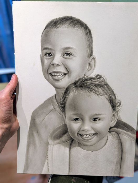 Портрет на замовлення олівцем ,портрети фарбами,малюнок з фото