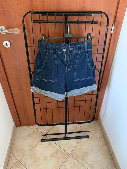 Zara szorty jeansowe dzinsowe rS ciemny granat wysoki stan