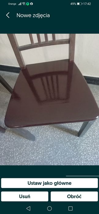 używane, jednakowe krzesła z pełnego drewna IKEA