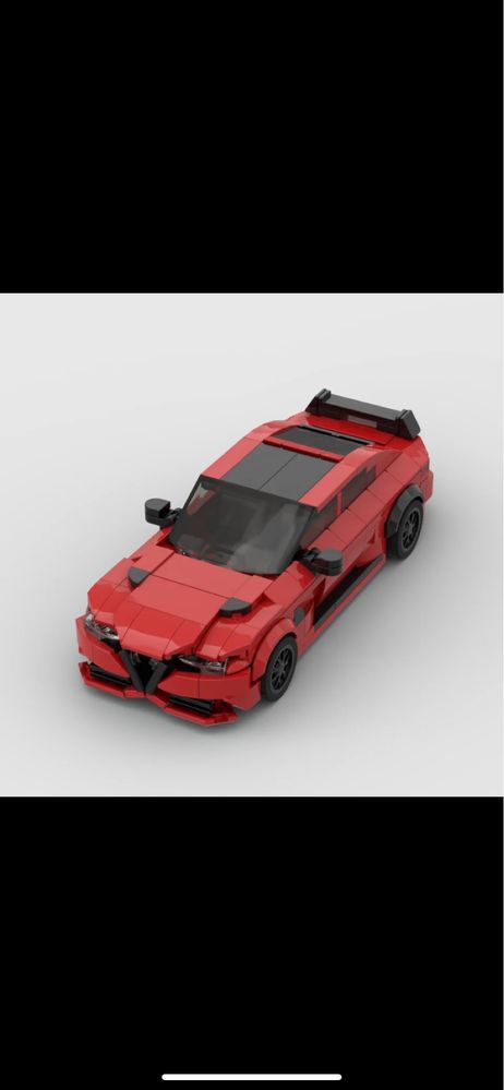 Klocki wzór LEGO Alfa Romeo Giulia Autko Samochodzik Prezent Wyścigowy