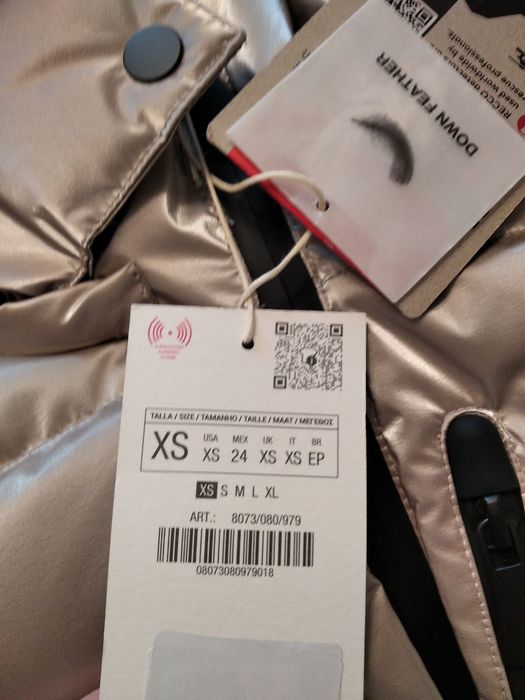 Пуховик dki collection water resistant and wind protection від zara