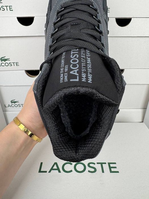 Кросівки чоловічі зимові Lacoste Elite Active High Fur 41-46р на хутрі