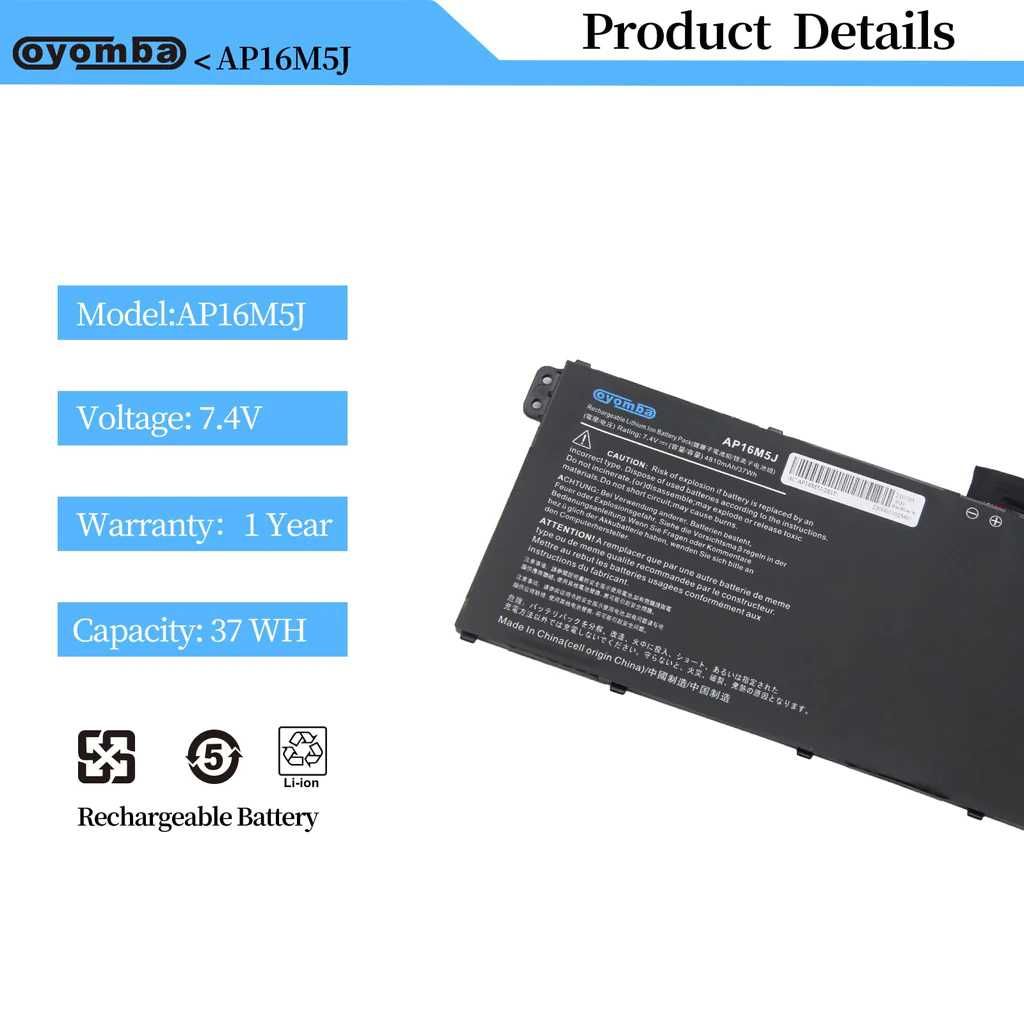 Bateria Oyomba AP16M5J do Acer Aspire - Nowa, Kompatybilna