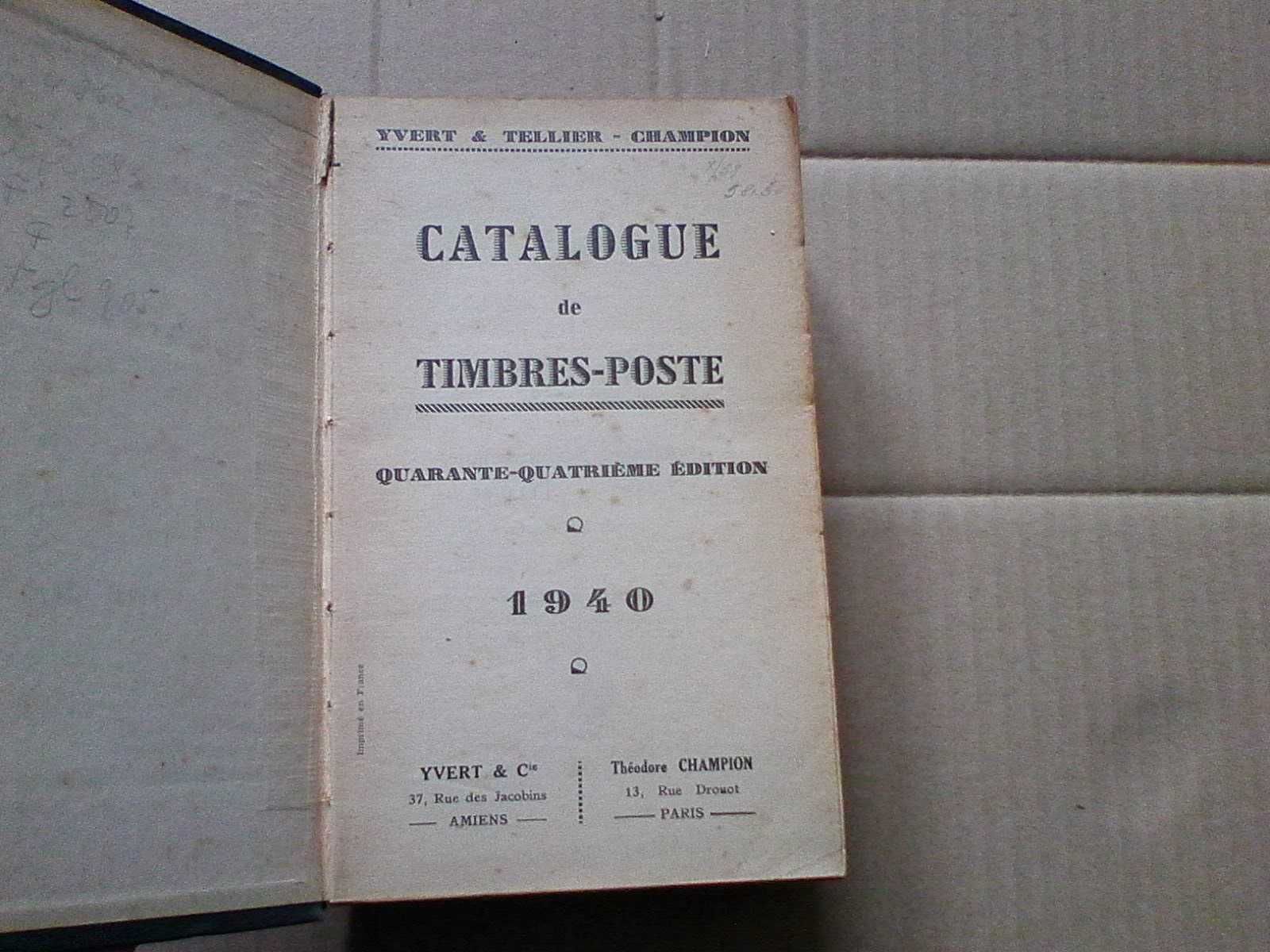 Catalogue de Timbres-Poste 1 9 4 0
