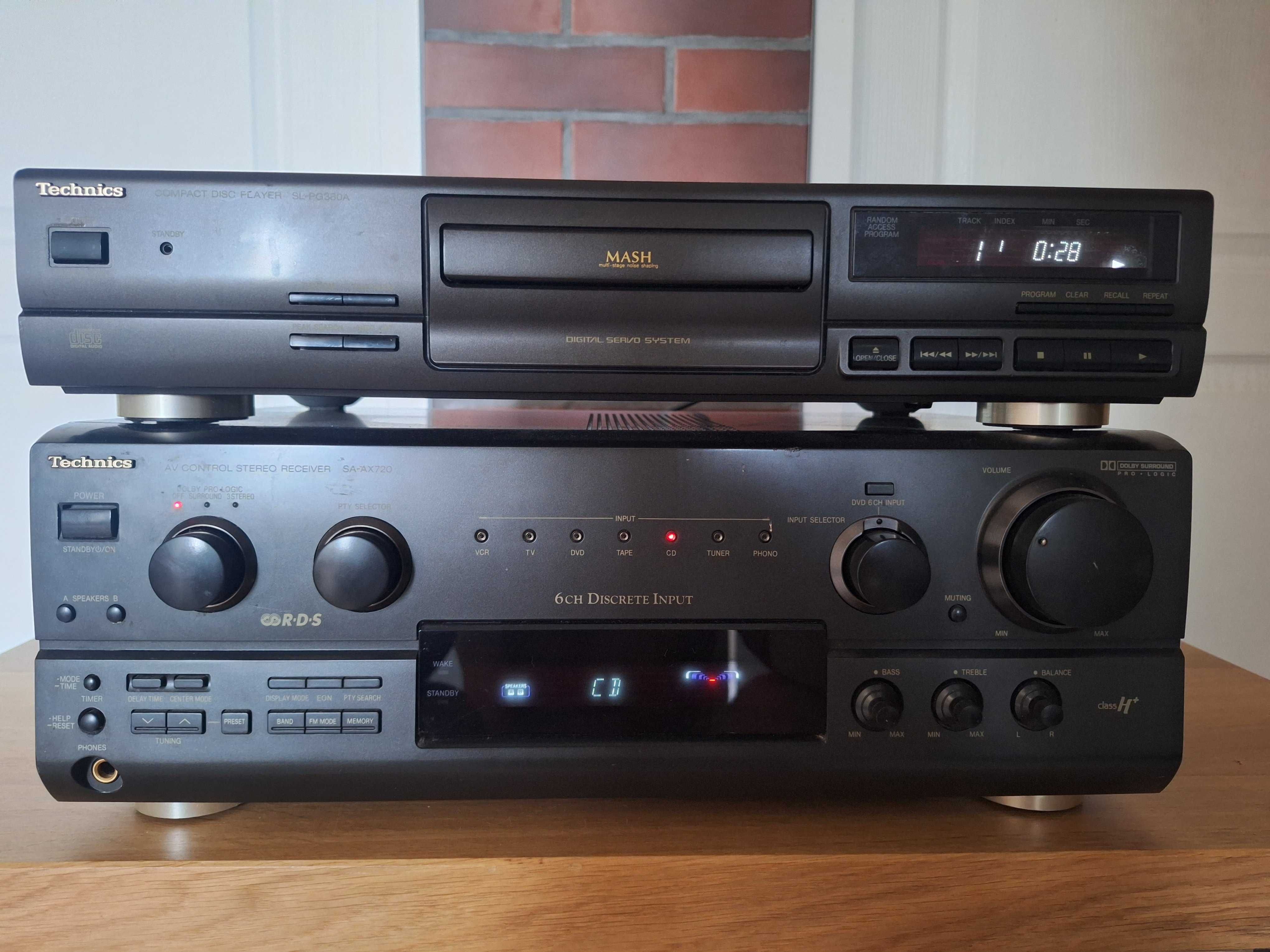 amplituner Technics SA-AX720   CD SL-PG380A
