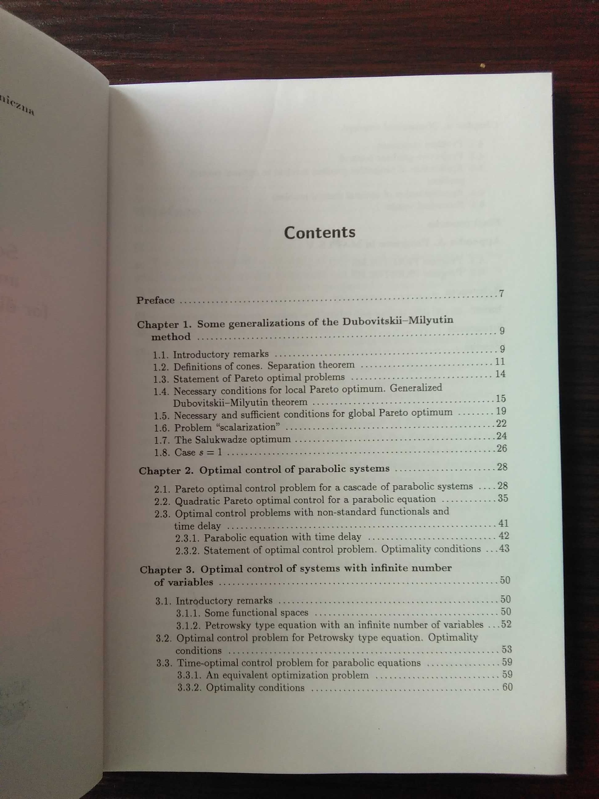 Some problems of optimal and Pareto optimal control for... W. Kotarski