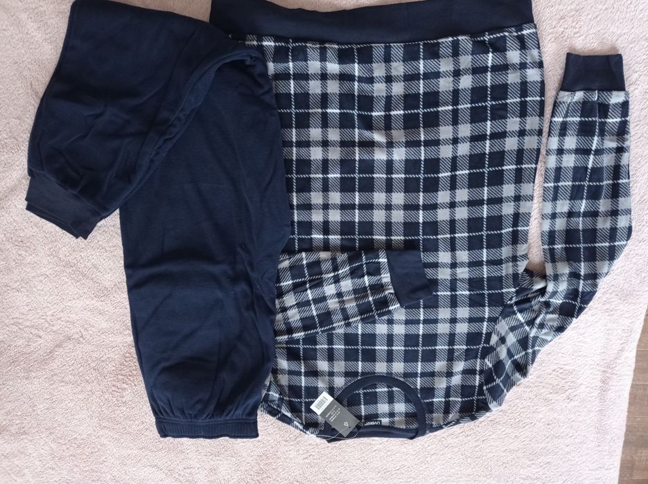 M-L-XL Тепла флісова чоловіча піжама, livergy.