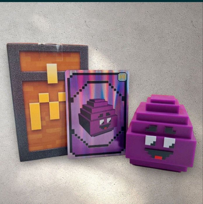 Nowa Figurka Kolekcjonerska Minecraft McDonald's Grimace Egg