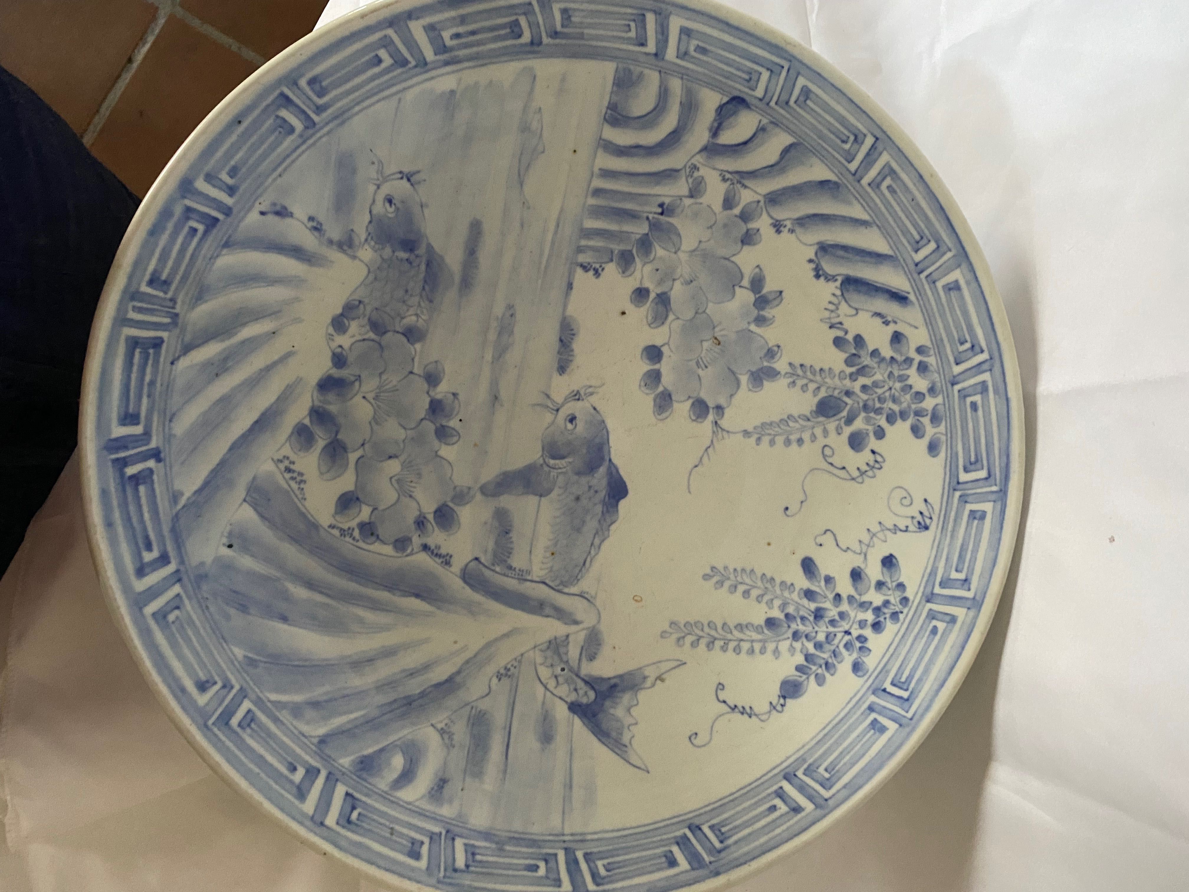 Grande prato em porcelana japonesa