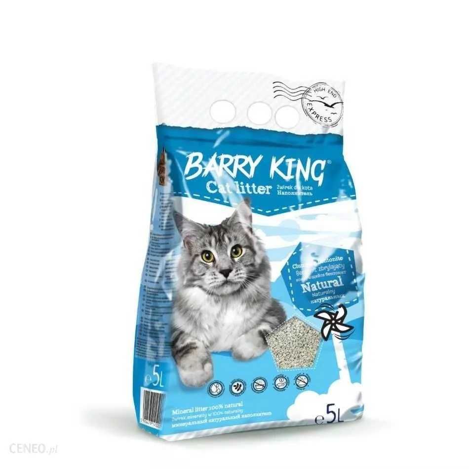 Żwirek bentonitowy Naturalny Barry King 5 L x 2