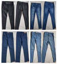 spodnie dżinsowe ZARA proste nogawki woskowane wysoki stan rurki