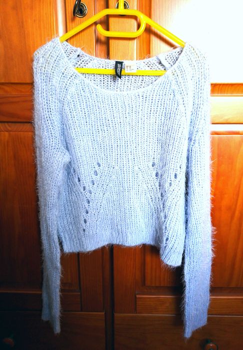 Camisola mais para o curta azul clara de malha H&M, tamanho XS