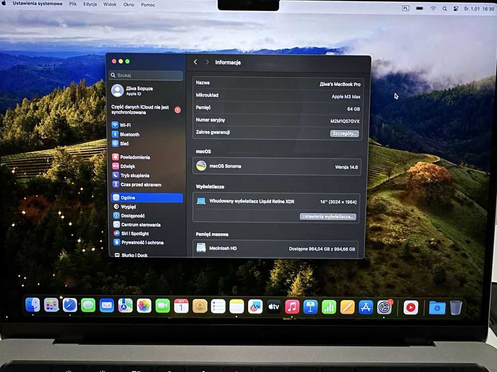 MacBook Pro M3 Max 1T