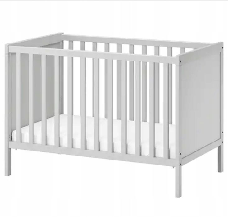 Łóżeczko dziecięce IKEA SUNDVIK szare 60/120 + materac